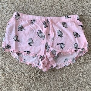 Pink Cat Pajama Shorts